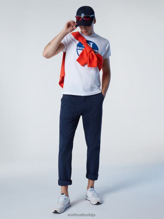 мајица са макси логом штампе бео одећу мушкарци PDV4J171 North Sails