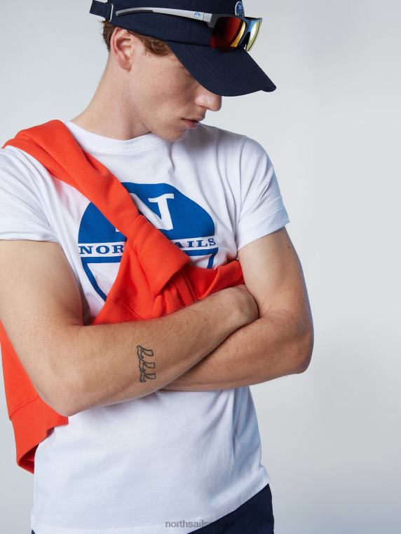 мајица са макси логом штампе бео одећу мушкарци PDV4J171 North Sails