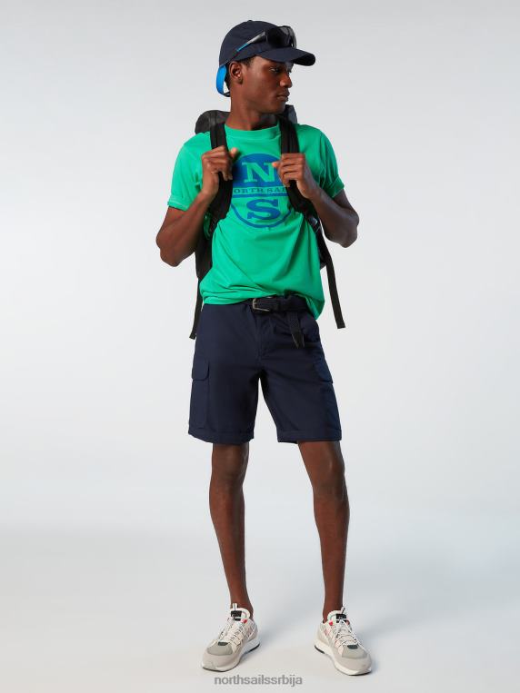 мајица са макси логом штампе башта зелена одећу мушкарци PDV4J172 North Sails