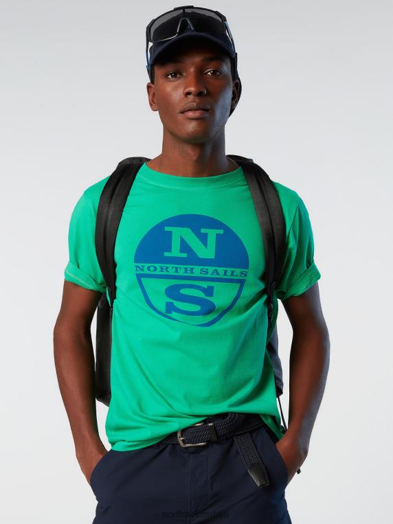 мајица са макси логом штампе башта зелена одећу мушкарци PDV4J172 North Sails