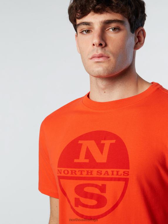мајица са макси логом штампе светло наранџаста одећу мушкарци PDV4J175 North Sails