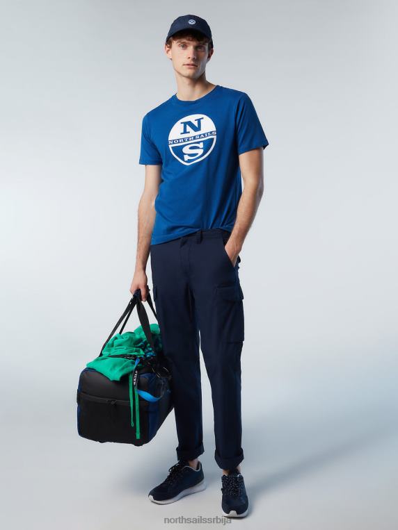 мајица са макси логом штампе океанско плаво одећу мушкарци PDV4J177 North Sails