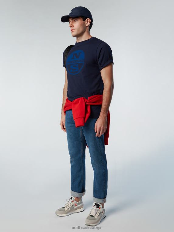 мајица са макси логом штампе Морнарско плаво одећу мушкарци PDV4J178 North Sails