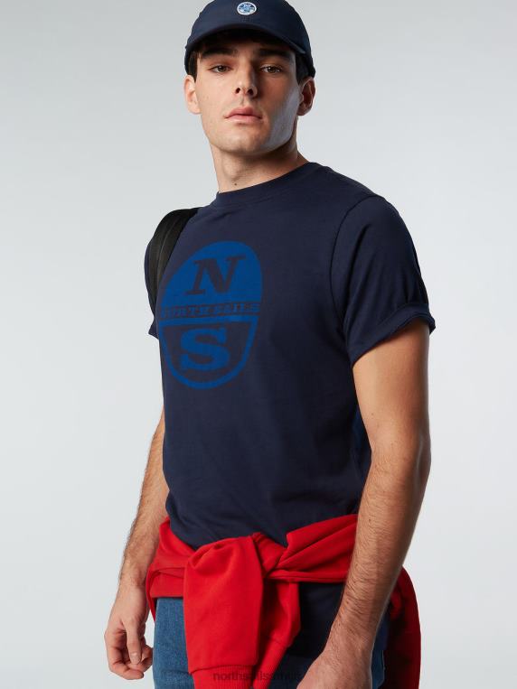 мајица са макси логом штампе Морнарско плаво одећу мушкарци PDV4J178 North Sails