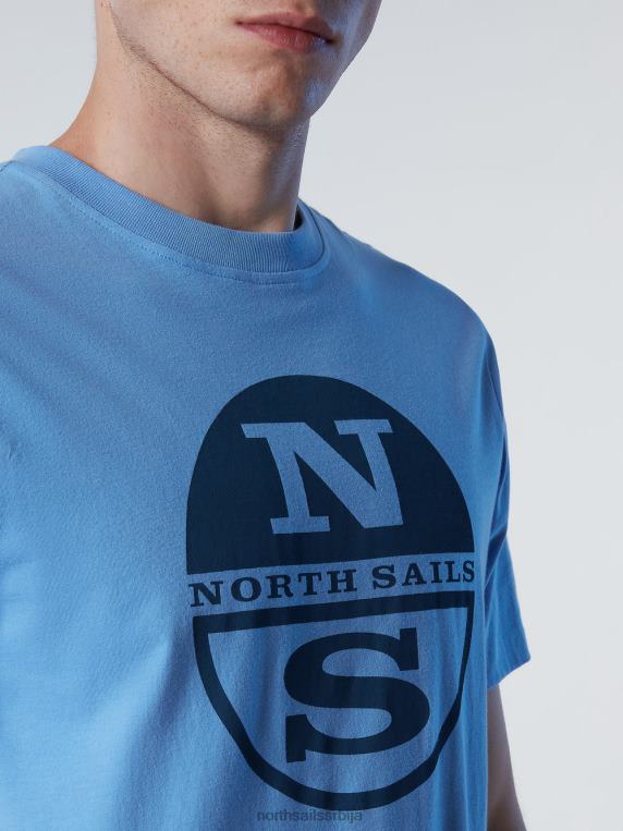 мајица са макси логом штампе различка плава одећу мушкарци PDV4J179 North Sails