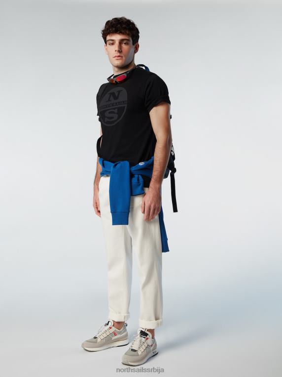 мајица са макси логом штампе црн одећу мушкарци PDV4J183 North Sails