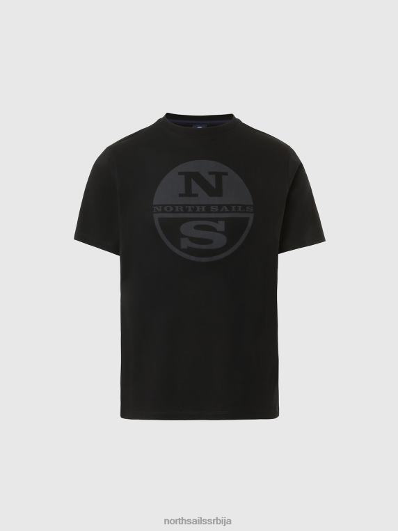 мајица са макси логом штампе црн одећу мушкарци PDV4J183 North Sails