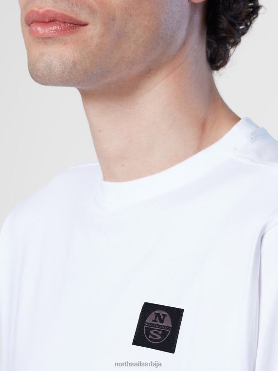 мајица од органског памука бео одећу мушкарци PDV4J184 North Sails