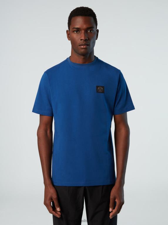 мајица од органског памука океанско плаво одећу мушкарци PDV4J186 North Sails