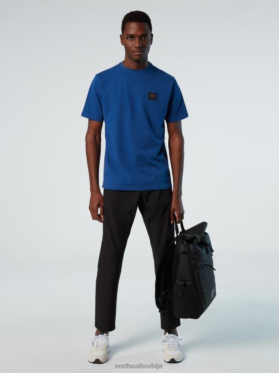 мајица од органског памука океанско плаво одећу мушкарци PDV4J186 North Sails