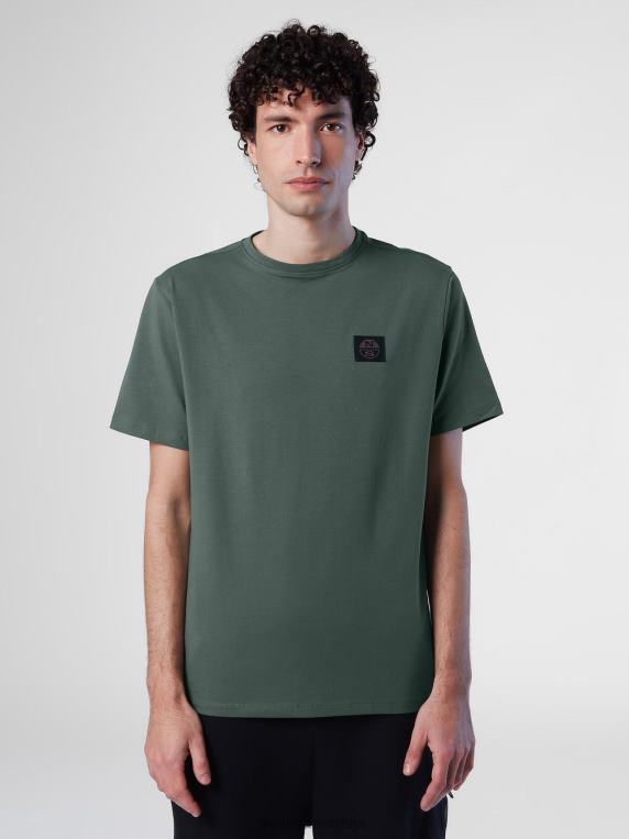 мајица од органског памука војнички зелени одећу мушкарци PDV4J188 North Sails