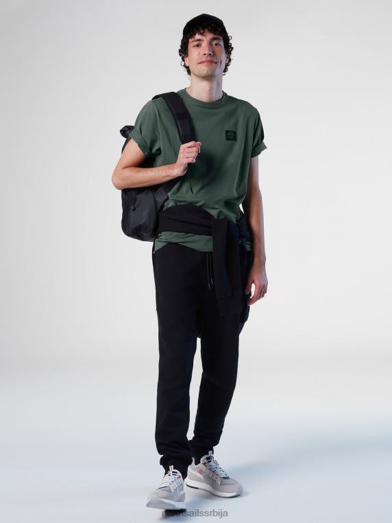 мајица од органског памука војнички зелени одећу мушкарци PDV4J188 North Sails