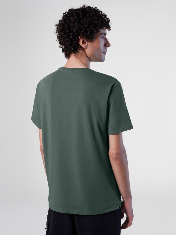 мајица од органског памука војнички зелени одећу мушкарци PDV4J188 North Sails