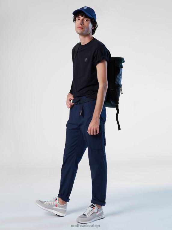 мајица од органског памука црн одећу мушкарци PDV4J189 North Sails