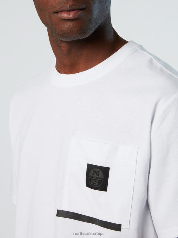 мајица са џепом на грудима бео одећу мушкарци PDV4J190 North Sails