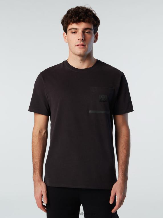 мајица са џепом на грудима црн одећу мушкарци PDV4J192 North Sails
