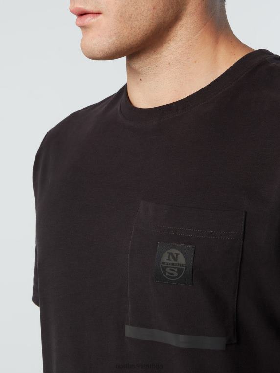 мајица са џепом на грудима црн одећу мушкарци PDV4J192 North Sails