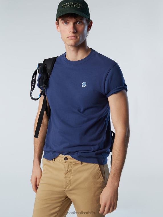 мајица са фластером океанско плаво одећу мушкарци PDV4J198 North Sails