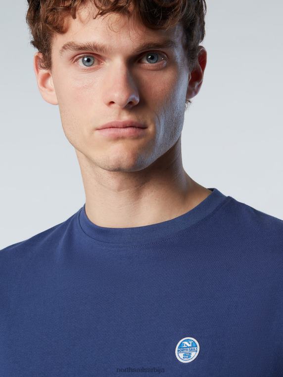 мајица са фластером океанско плаво одећу мушкарци PDV4J198 North Sails
