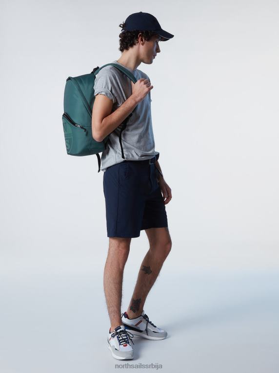 мајица са фластером сиви меланж одећу мушкарци PDV4J200 North Sails