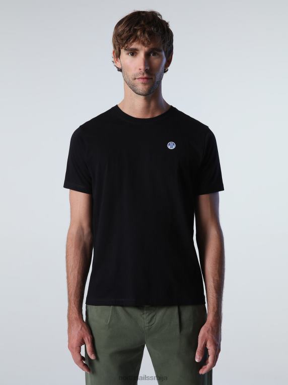 мајица са фластером црн одећу мушкарци PDV4J201 North Sails