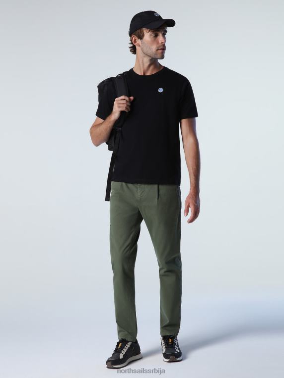 мајица са фластером црн одећу мушкарци PDV4J201 North Sails