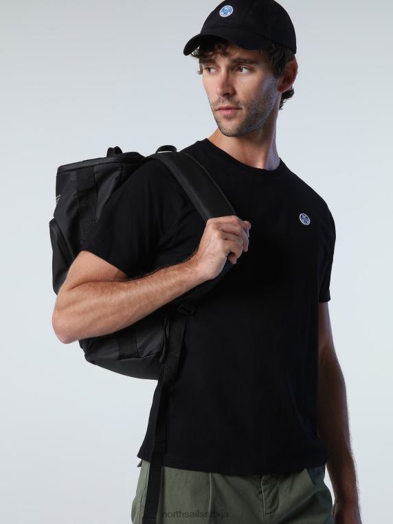 мајица са фластером црн одећу мушкарци PDV4J201 North Sails