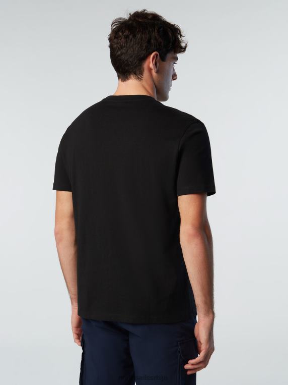 мајица са фластером црн одећу мушкарци PDV4J201 North Sails