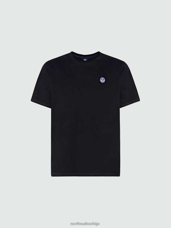 мајица са фластером црн одећу мушкарци PDV4J201 North Sails