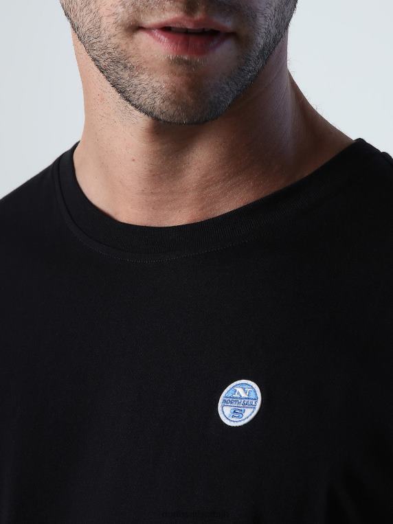 мајица са фластером црн одећу мушкарци PDV4J201 North Sails