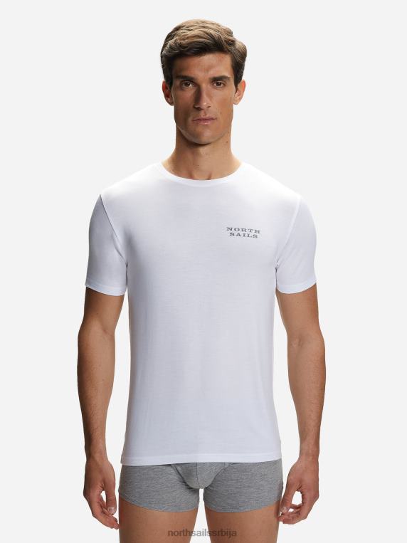 бамбусова мајица са округлим изрезом бео одећу мушкарци PDV4J482 North Sails