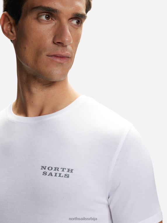 бамбусова мајица са округлим изрезом бео одећу мушкарци PDV4J482 North Sails