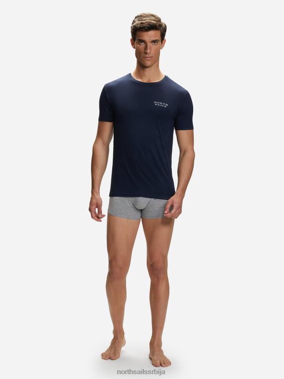 бамбусова мајица са округлим изрезом Морнарско плаво одећу мушкарци PDV4J483 North Sails