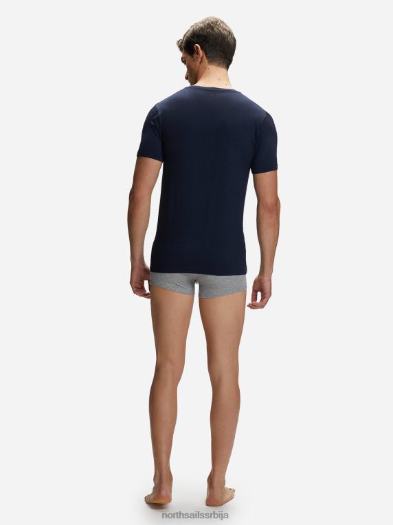 бамбусова мајица са округлим изрезом Морнарско плаво одећу мушкарци PDV4J483 North Sails