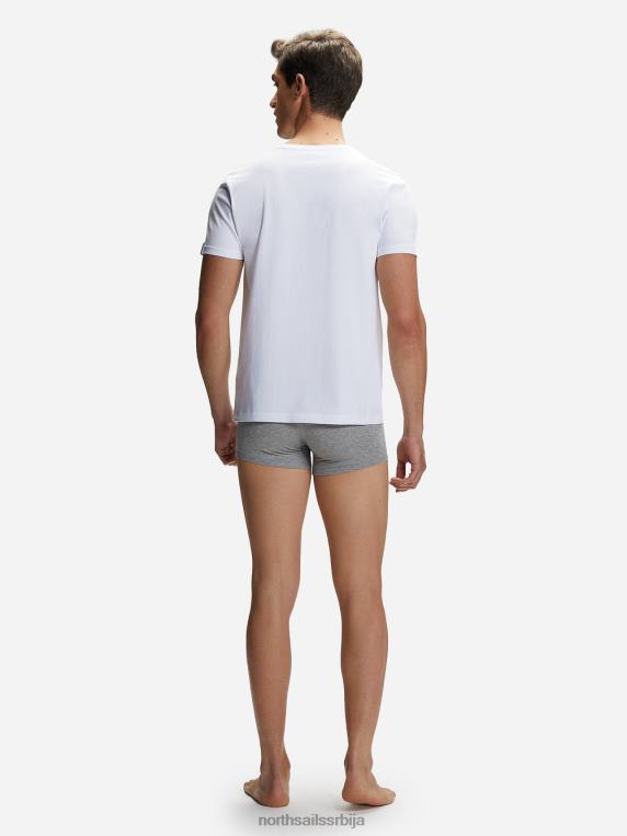 памучна мајица са в-изрезом бео одећу мушкарци PDV4J501 North Sails
