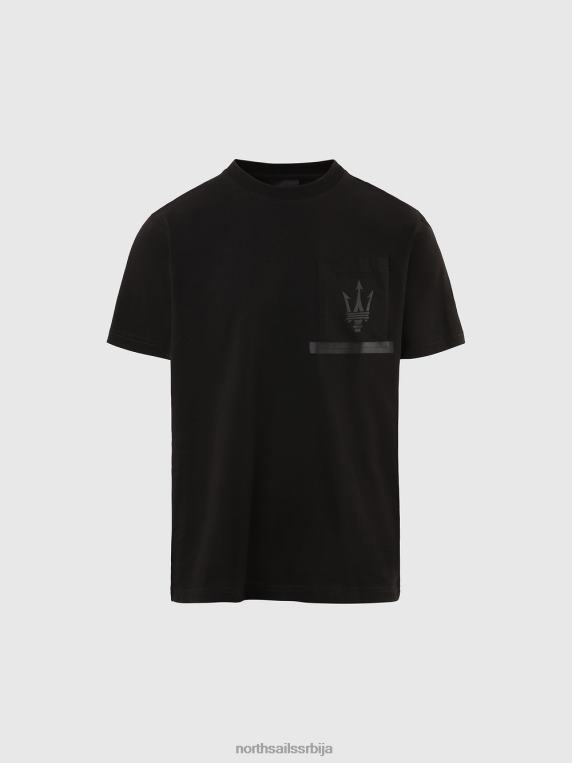 мајица од органског дреса к масерати црн одећу мушкарци PDV4J714 North Sails