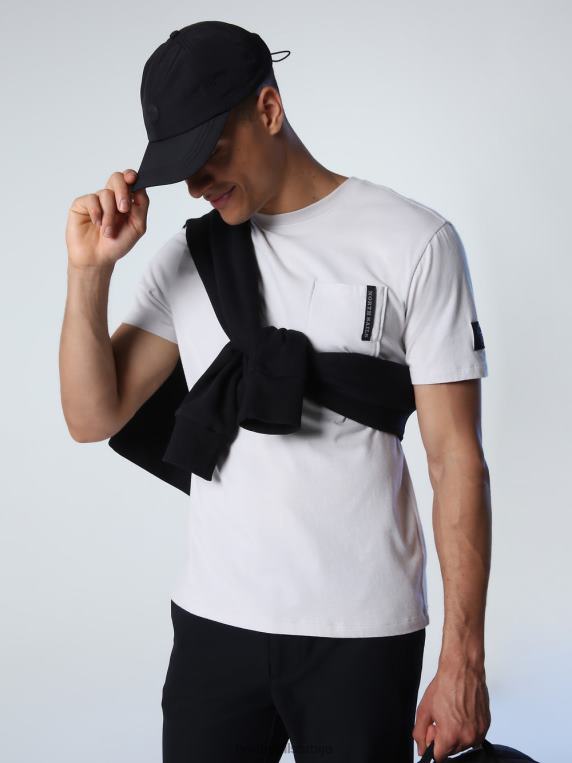 мајица са џепом на грудима сивољубичаста одећу мушкарци PDV4J812 North Sails