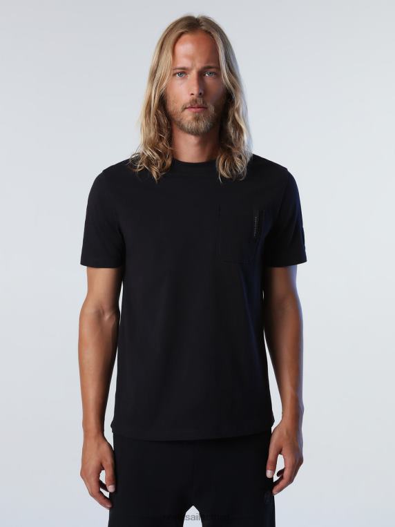 мајица са џепом на грудима црн одећу мушкарци PDV4J813 North Sails