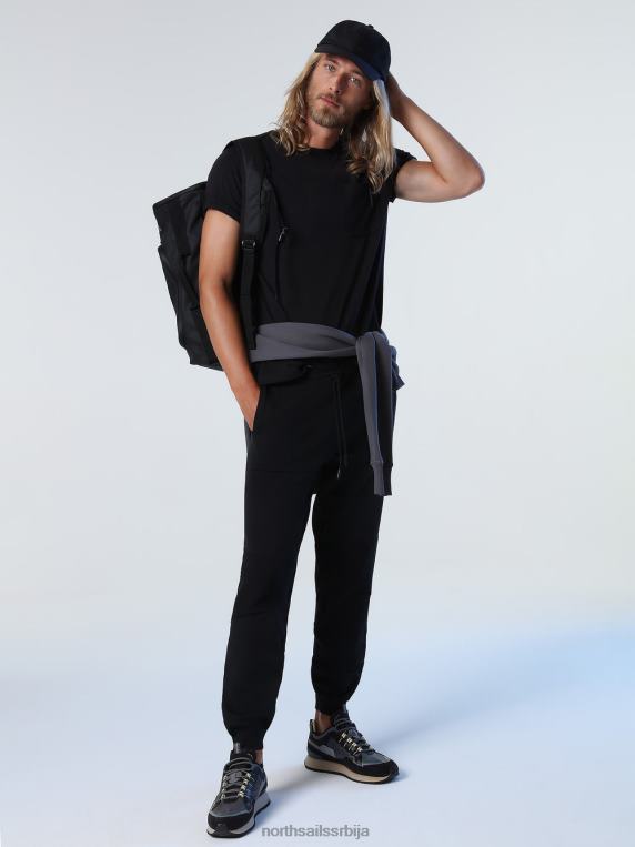 мајица са џепом на грудима црн одећу мушкарци PDV4J813 North Sails