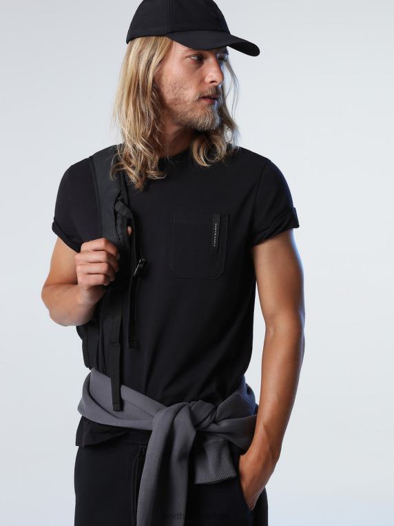 мајица са џепом на грудима црн одећу мушкарци PDV4J813 North Sails