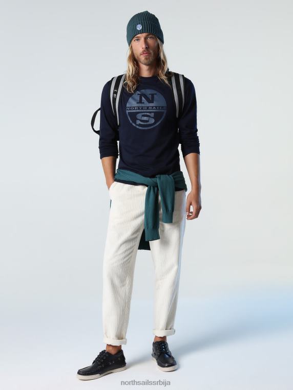 мајица од органског дреса Морнарско плаво одећу мушкарци PDV4J816 North Sails