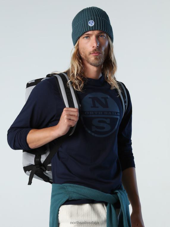 мајица од органског дреса Морнарско плаво одећу мушкарци PDV4J816 North Sails