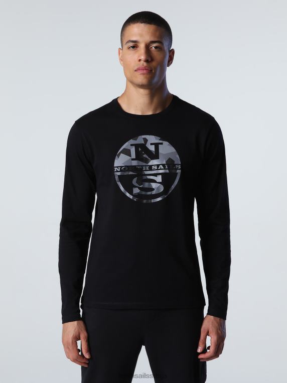 мајица од органског дреса црн одећу мушкарци PDV4J818 North Sails