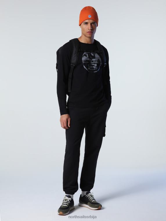 мајица од органског дреса црн одећу мушкарци PDV4J818 North Sails