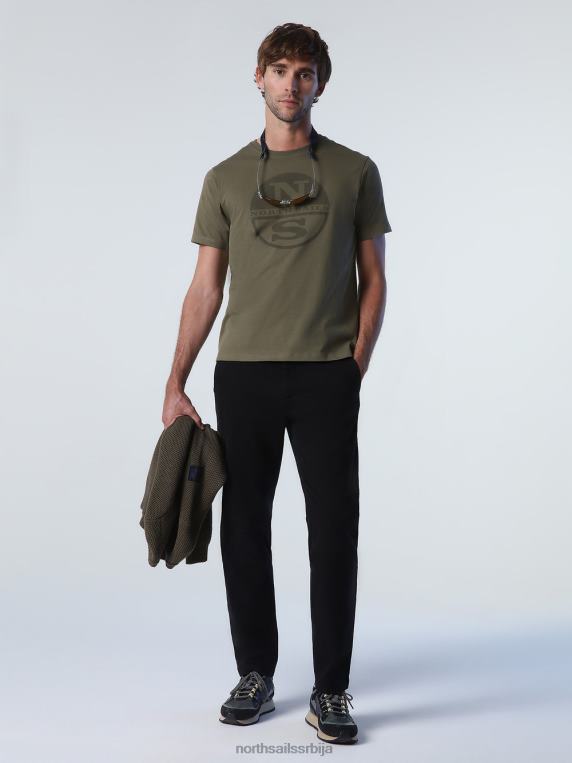 мајица са макси логом бршљан зелен одећу мушкарци PDV4J925 North Sails