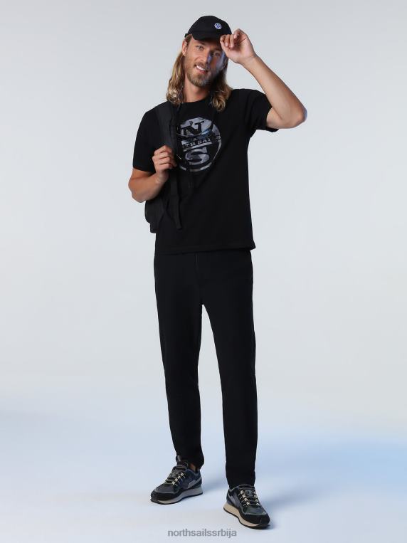 мајица са макси логом црн одећу мушкарци PDV4J929 North Sails