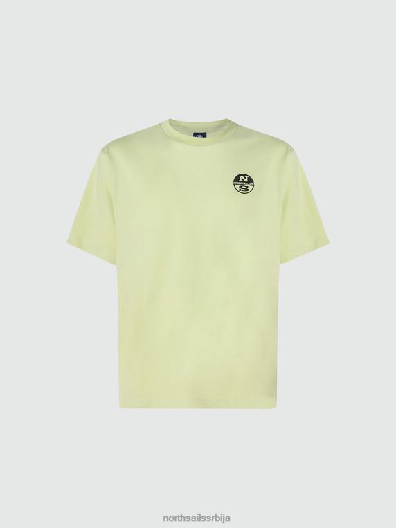 мајица са графичким принтом морске алге зелене одећу мушкарци PDV4J993 North Sails