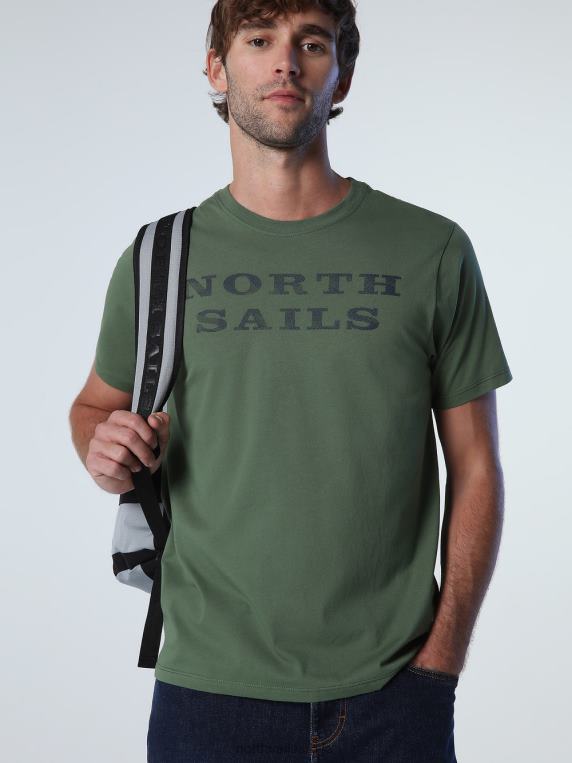 мајица са натписом бронзано зелена одећу мушкарци PDV4J997 North Sails