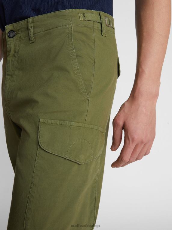 карго панталоне од поплина америка 1851 маслинасто зелена одећу мушкарци PDV4J1087 North Sails