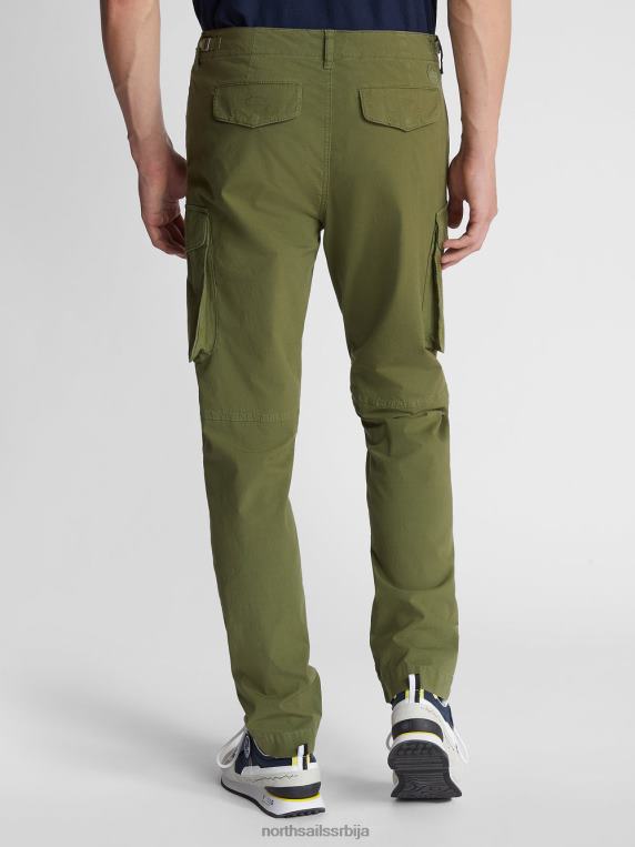 карго панталоне од поплина америка 1851 маслинасто зелена одећу мушкарци PDV4J1087 North Sails